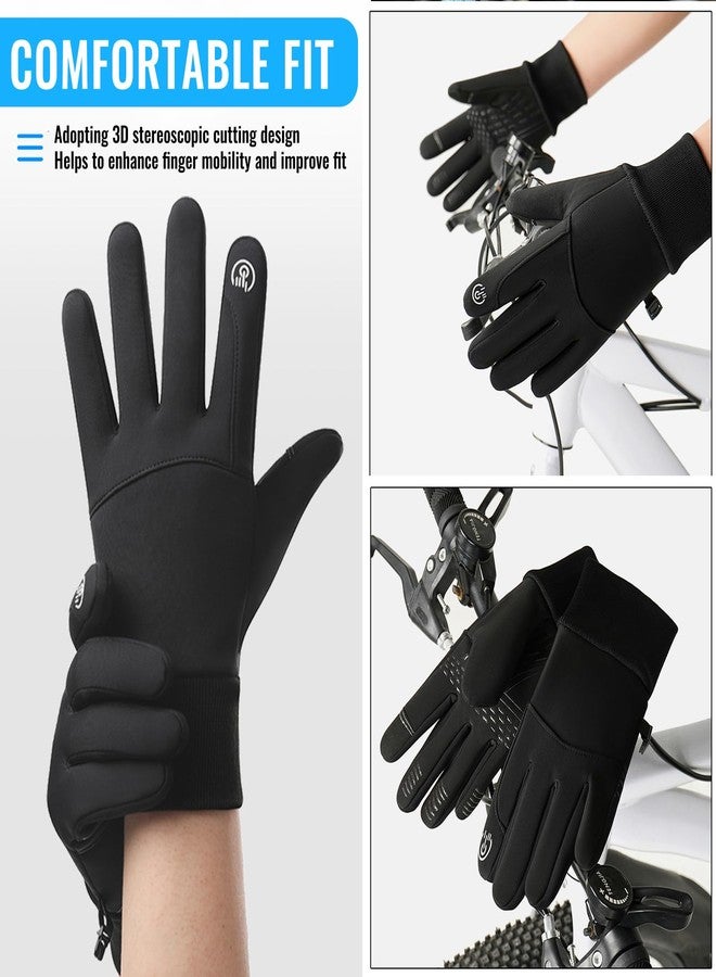 viofre Winter Gloves for Men Women Cold Weather With Touchscreen Fingers Warm Gloves for Men Women Black Waterproof Workout Mens Glove Winter Thermal Heated Driving Glove for Cycling Running Hiking Snow XL - Image 5